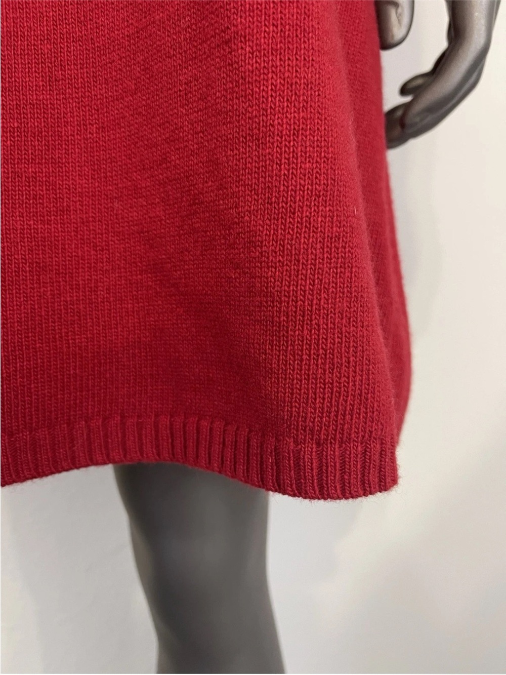 Banana Republic Dress Women’s L Red Sweater Luxury Cashmere Wool Blend Cowl Neck - Picture 7 of 10